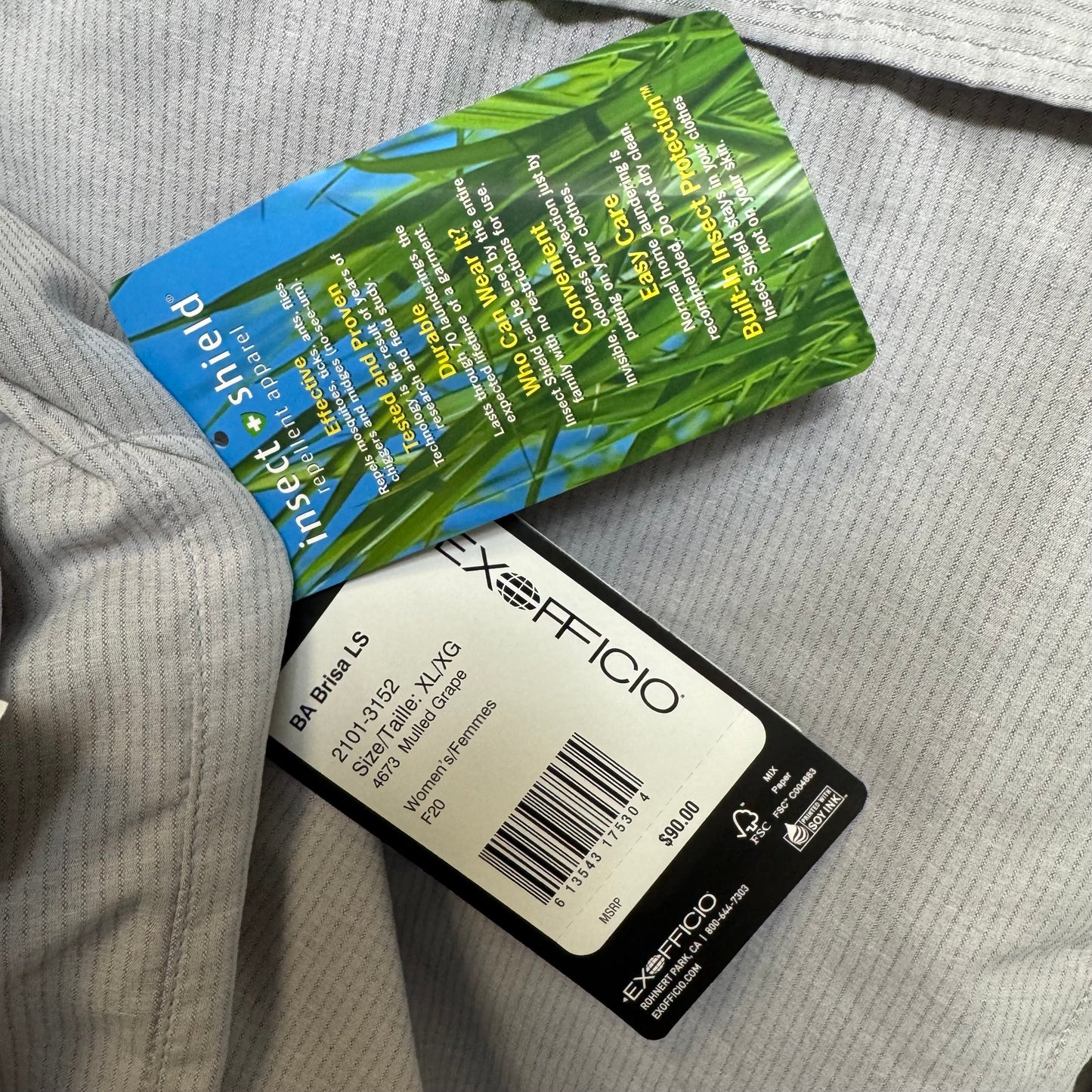 Bugs Away Brisa Top Long Sleeve By Exofficio In Mulled Grape, Size: Xl