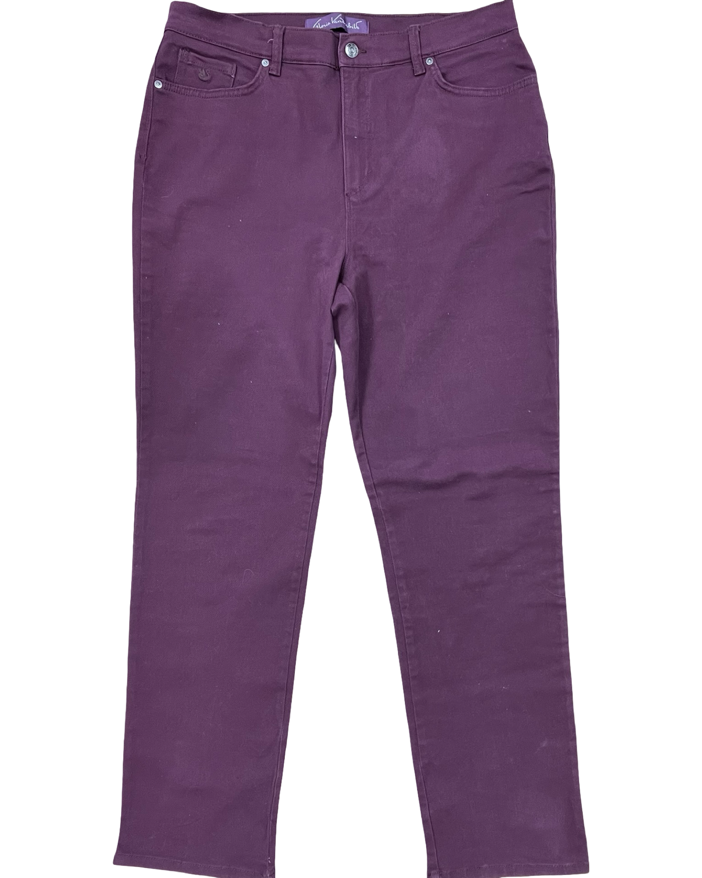 Jeans Straight By Gloria Vanderbilt In Purple, Size:12