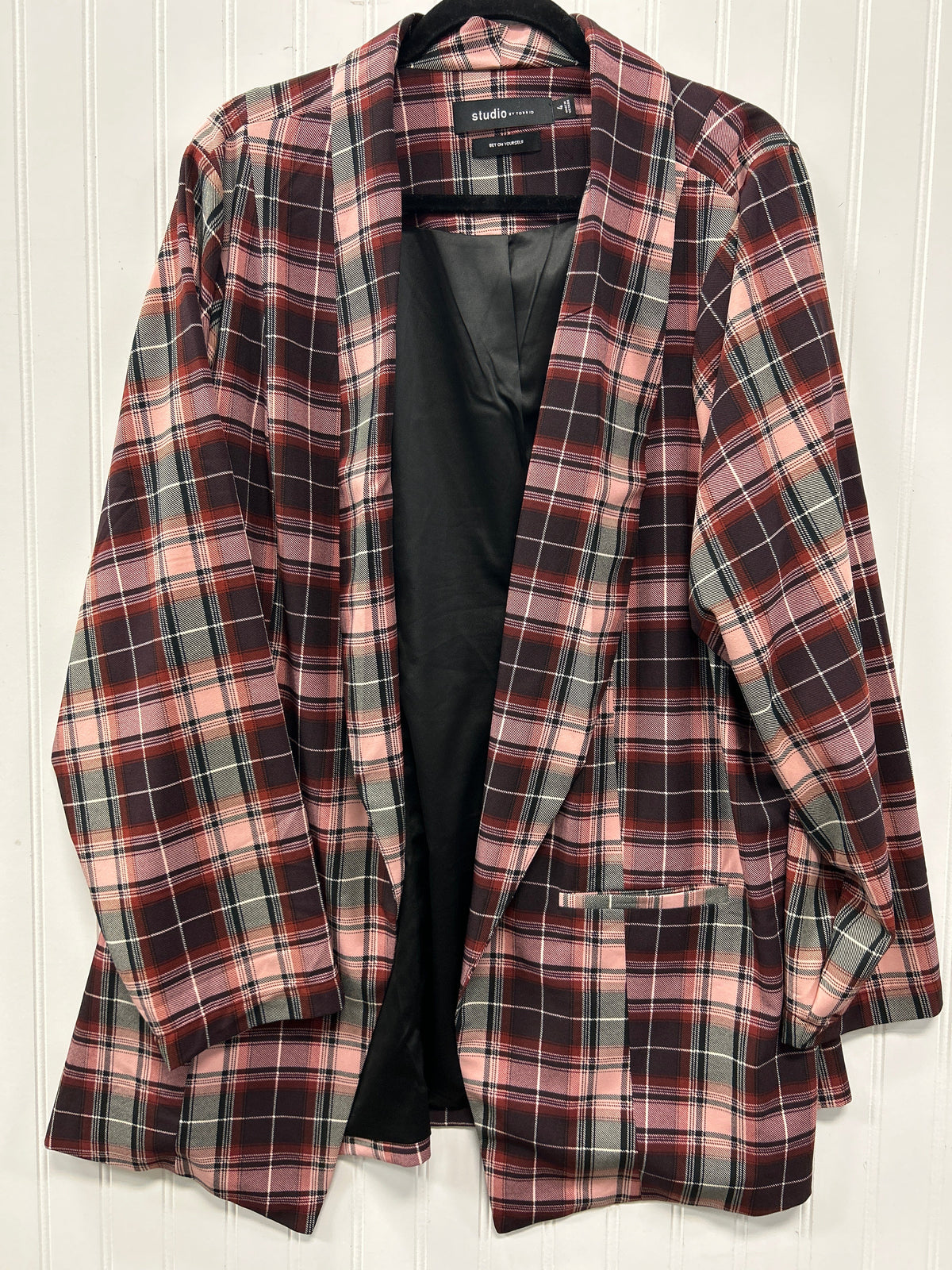 Blazer By Torrid In Plaid Pattern, Size:4X