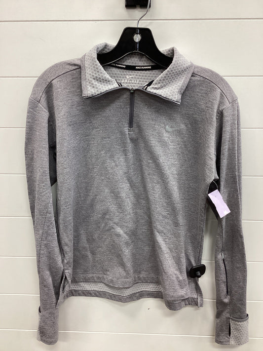 Athletic Top Ls Collar By Nike Apparel In Grey, Size:S