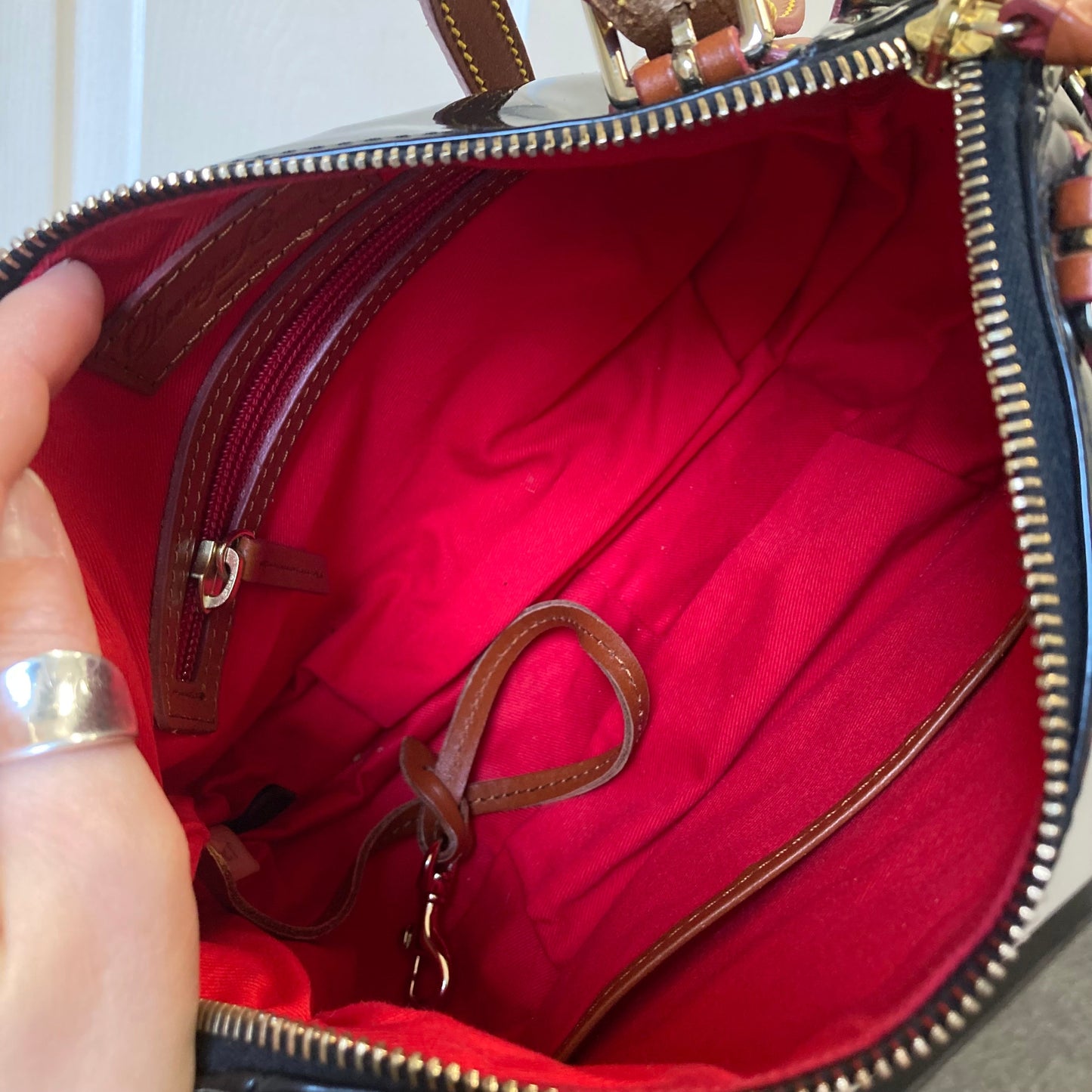 Handbag Designer By Dooney And Bourke In Black & Brown, Size:Small