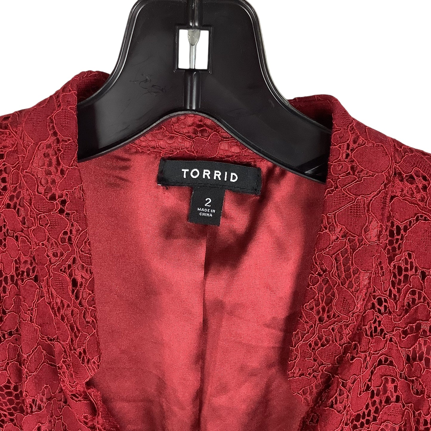 Blazer By Torrid In Red, Size: 2X