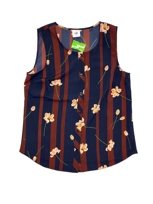 Blouse Sleeveless By Cabi In Floral Print, Size:S