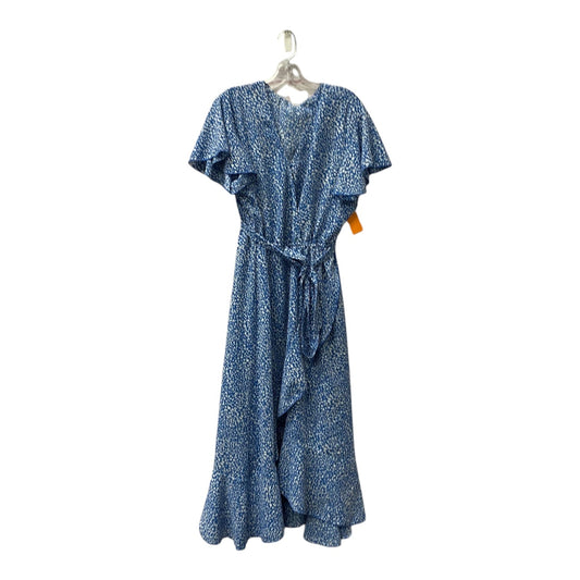 Dress Casual Midi By involand In Blue, Size:2X