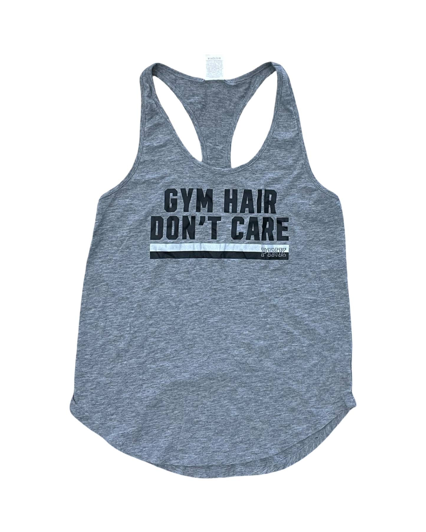 Athletic Tank Top By Pink In Grey, Size:M