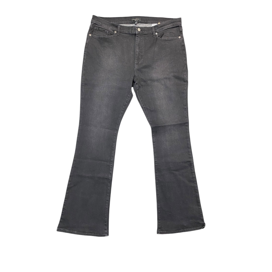 Jeans Boot Cut By Banana Republic In Black Denim, Size:20