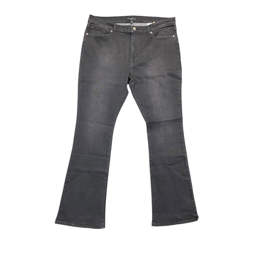 Jeans Boot Cut By Banana Republic In Black Denim, Size:20