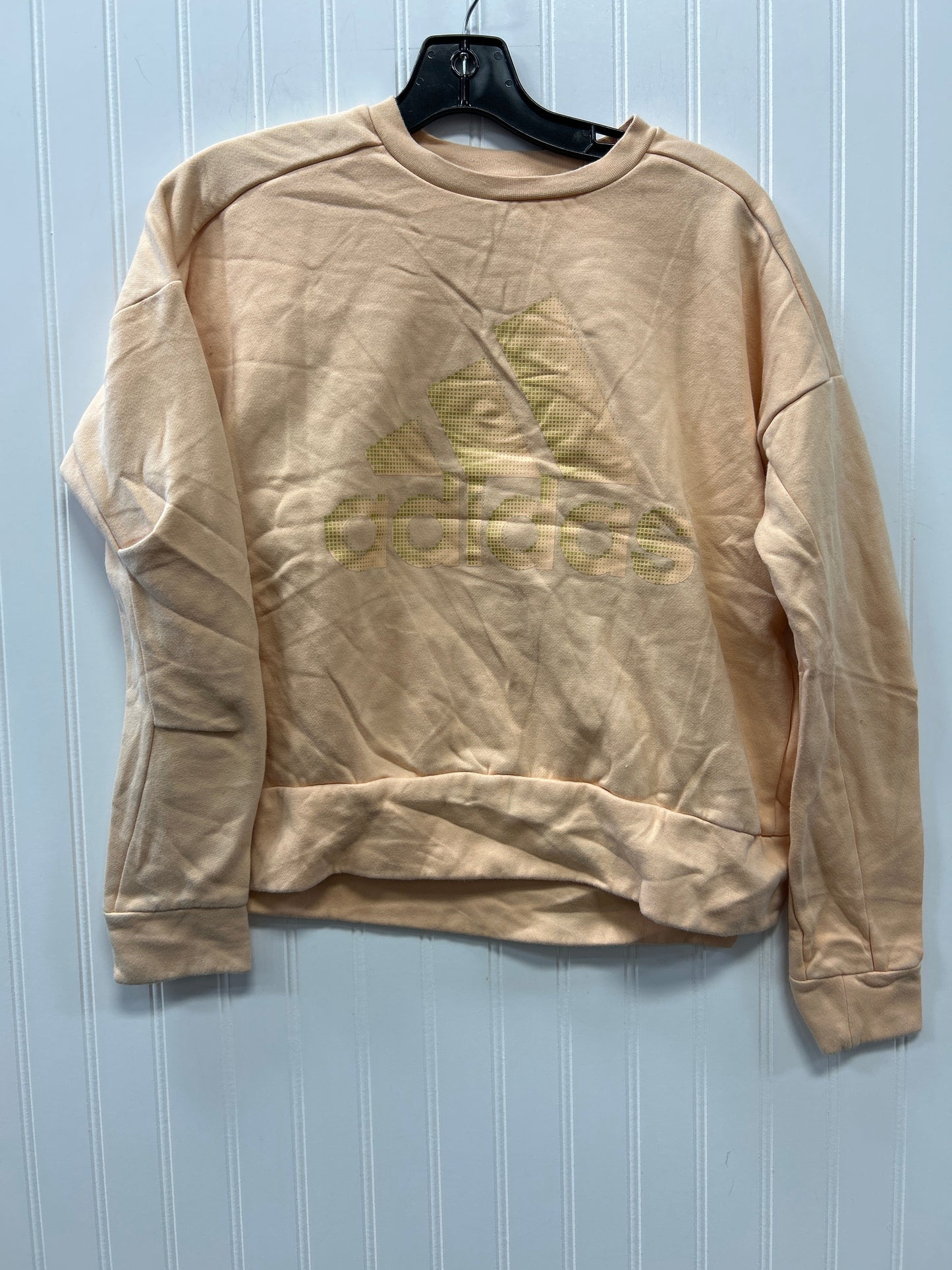 Athletic Top Ls Crewneck By Adidas In Orange, Size:S