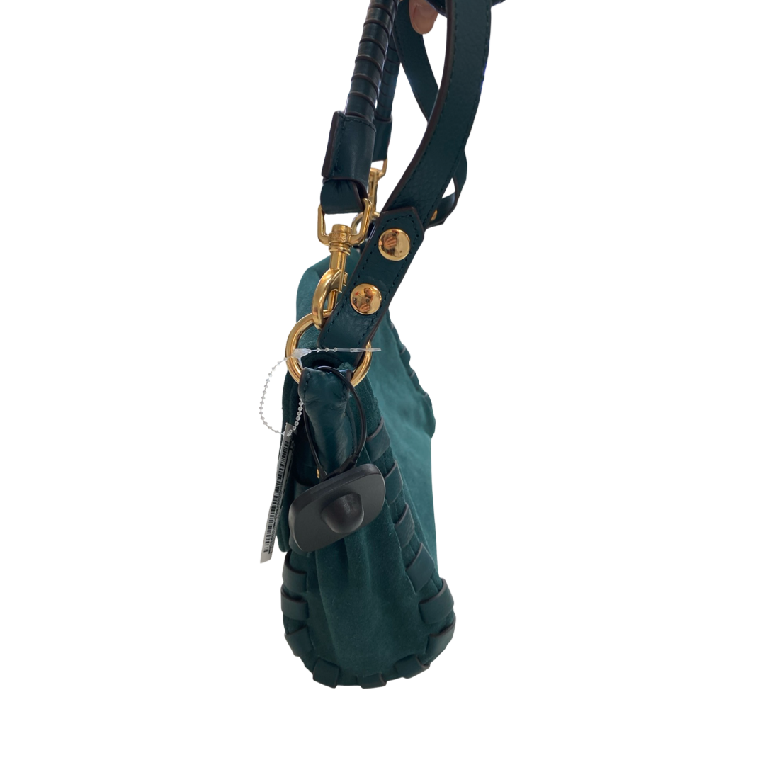 Handbag Leather By Aimee Kestenberg In Teal, Size:Medium
