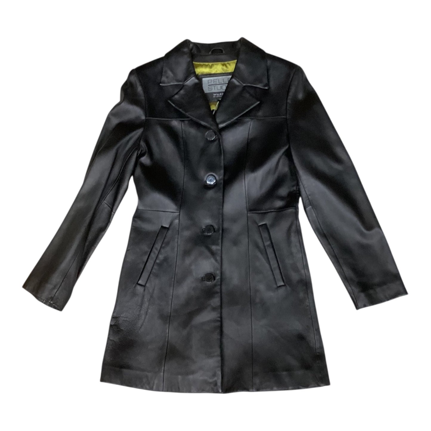 Jacket Leather By Wilsons Leather In Black, Size:M