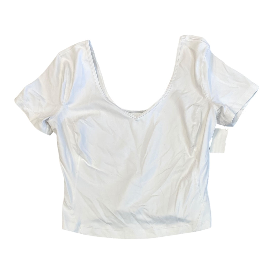 Athletic Top Ss By Lululemon In White, Size:6