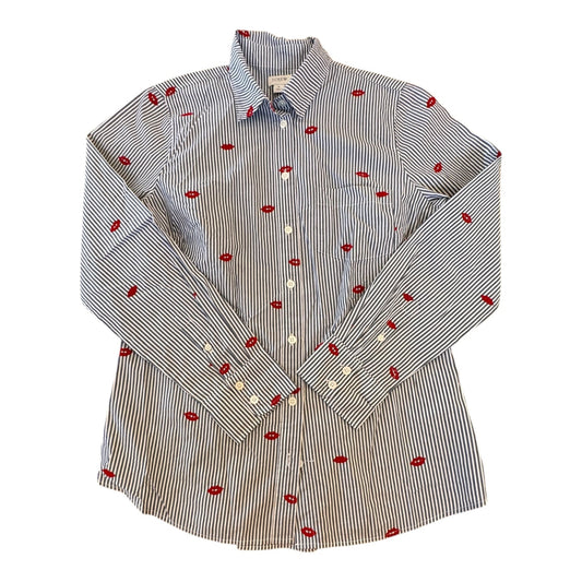 Top Ls By J. Crew In Blue & Red, Size:S