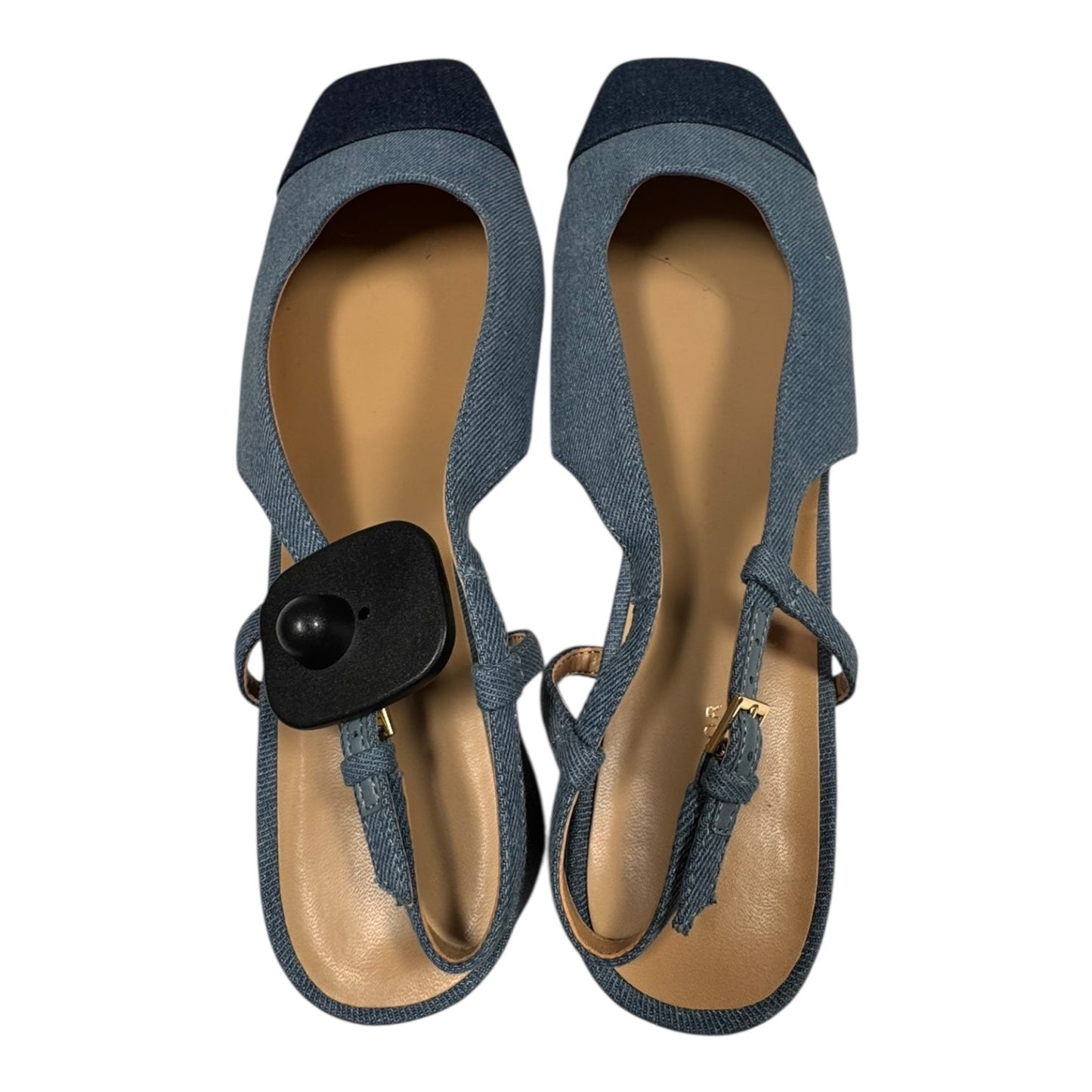 Shoes Heels Block By Ann Taylor In Blue Denim, Size:10