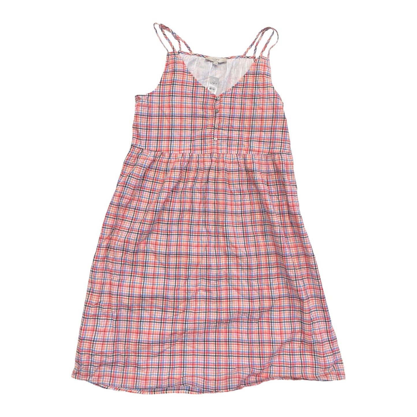 Dress Casual Maxi By Loft In Blue & Orange, Size:14