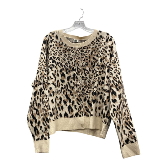 Sweater Cardigan By A New Day In Animal Print, Size:1X