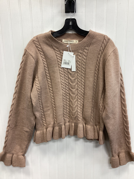 Sweater By Cmc In Tan, Size:L