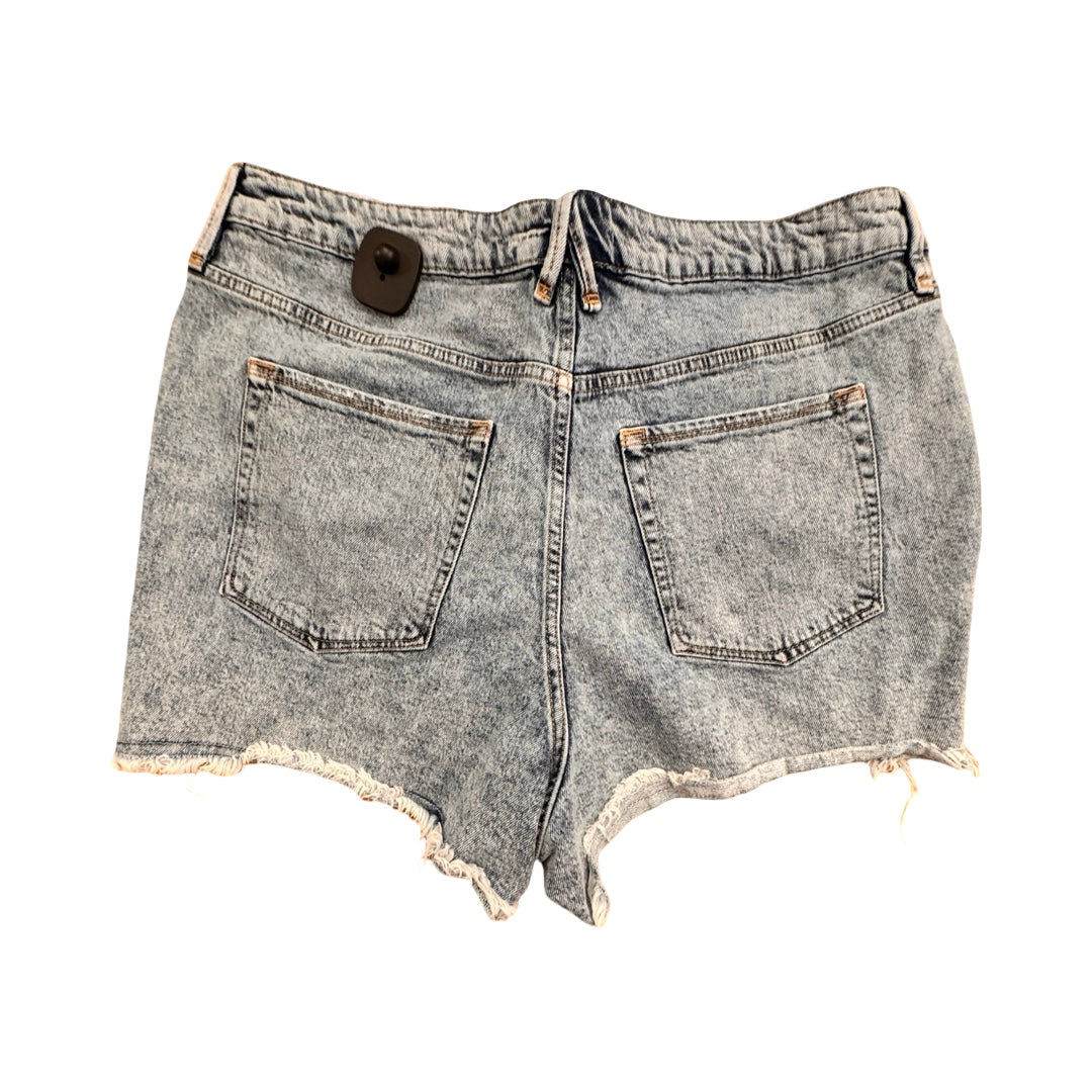 Shorts By Good American In Blue Denim, Size:18
