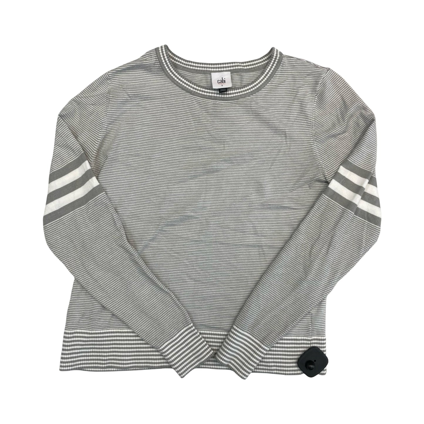Sweater By Cabi In Grey & White, Size:S