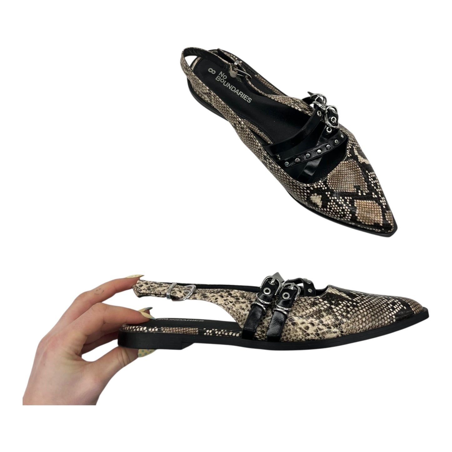 Shoes Flats By No Boundaries In Snakeskin Print, Size:8