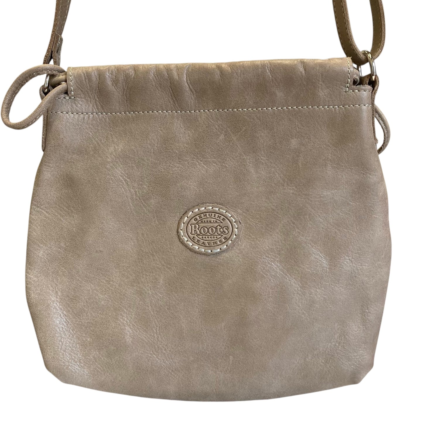Handbag Leather By Roots In Beige, Size:Small