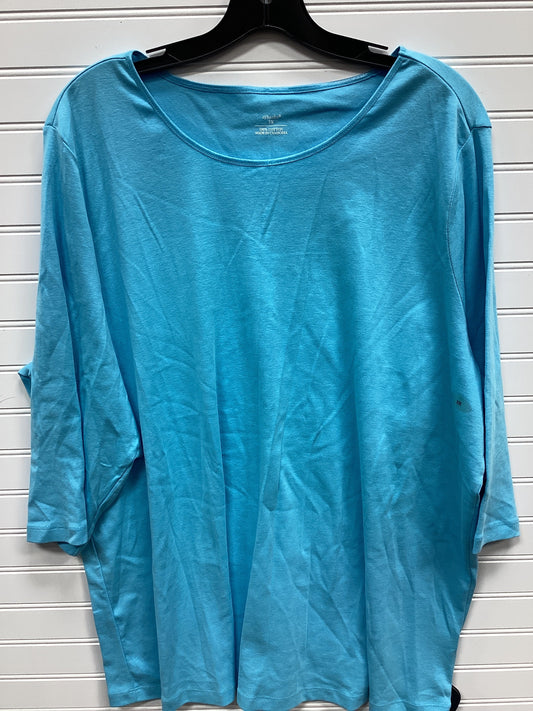 Top Ls By Cj Banks In Blue, Size:3X