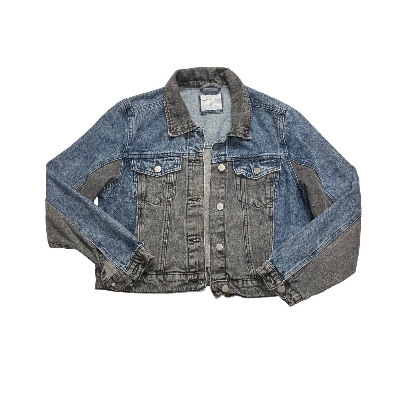 Jacket Denim By Highway Jeans In Black & Blue, Size:Xl