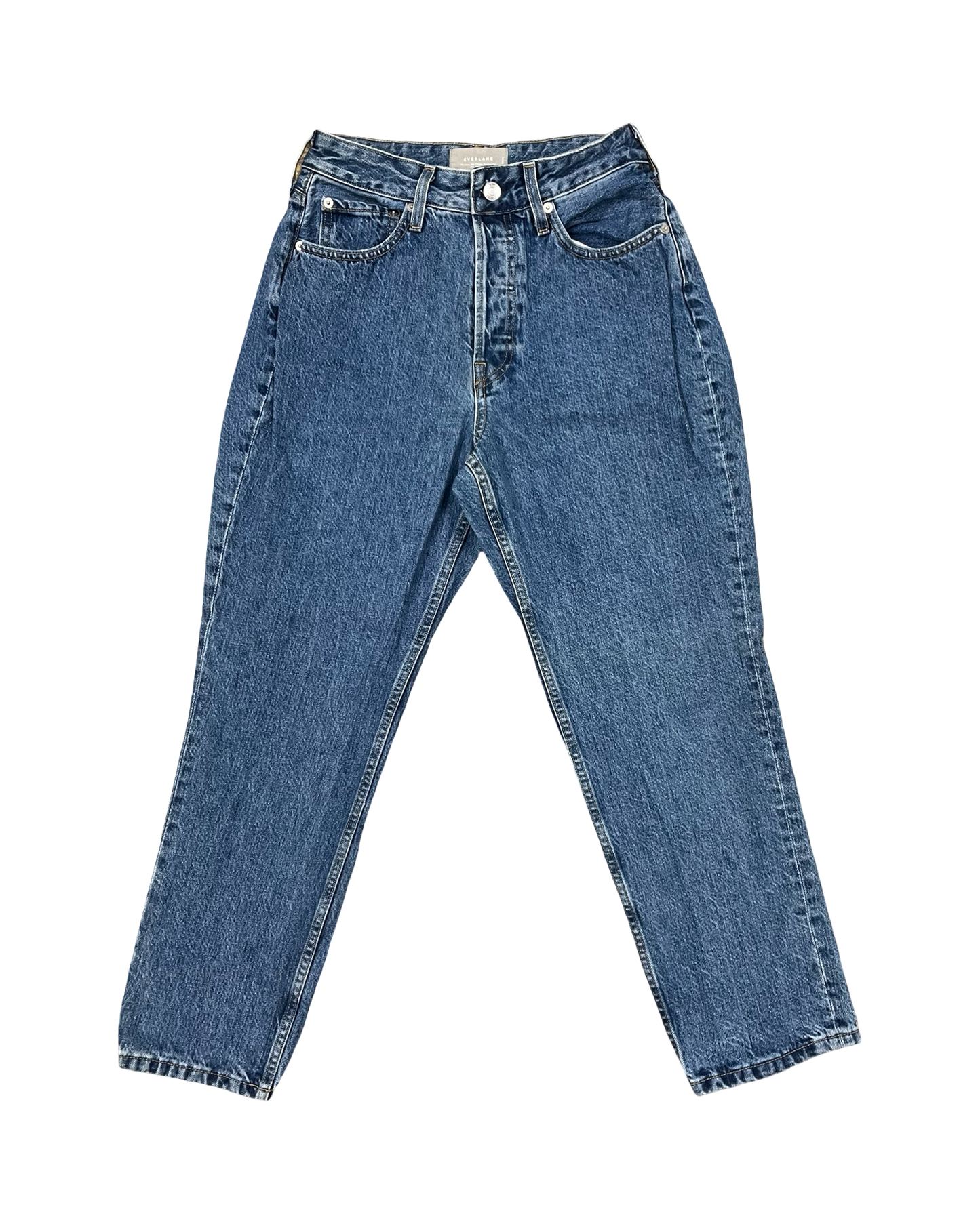 Jeans Straight By Everlane In Blue Denim, Size:6