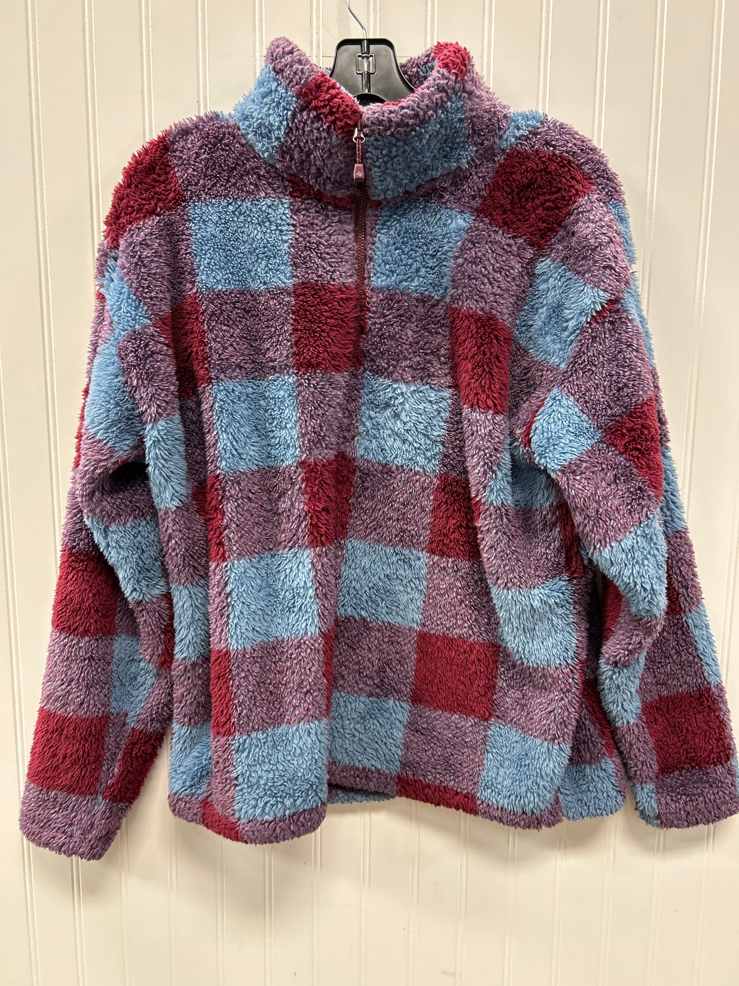 Athletic Fleece By Eddie Bauer In Blue & Red, Size:L
