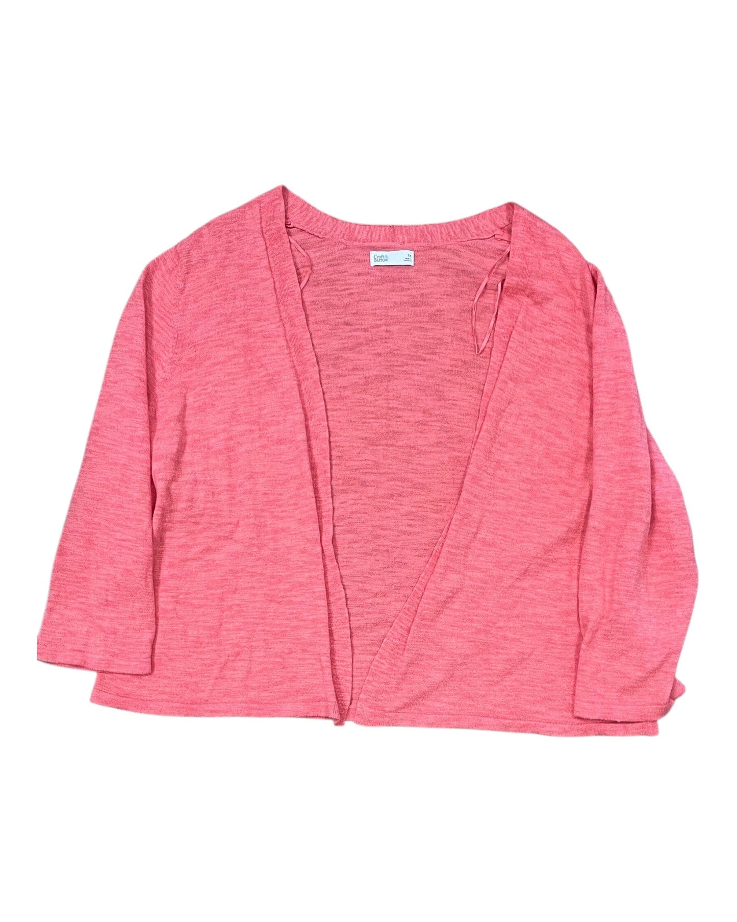 Cardigan By Croft And Barrow In Orange, Size:1X