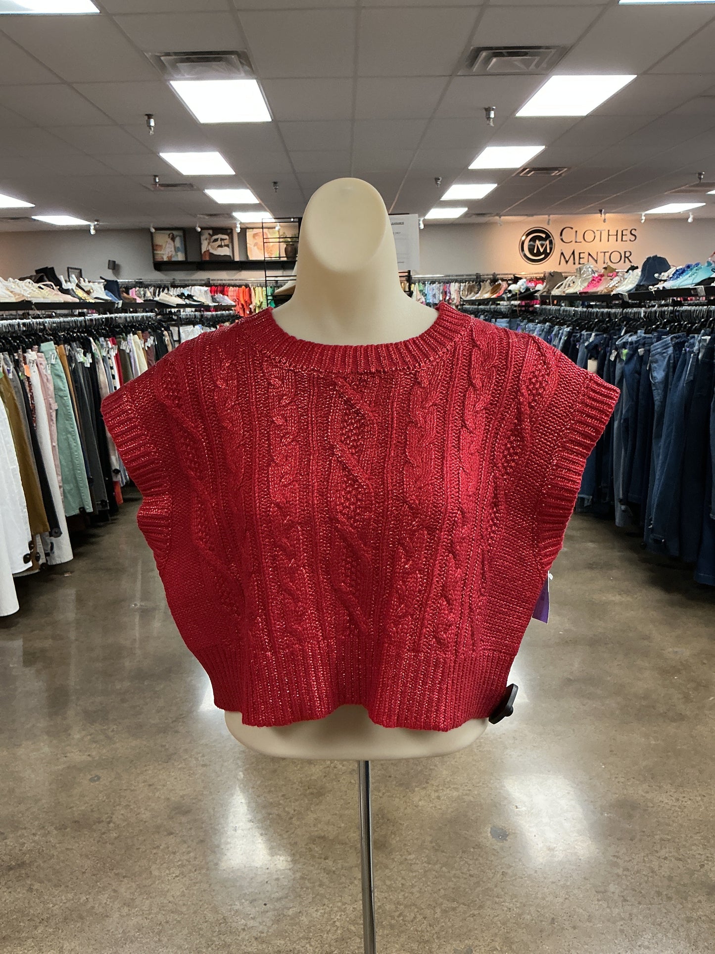 Sweater Ss By Day + Moon In Red, Size:S
