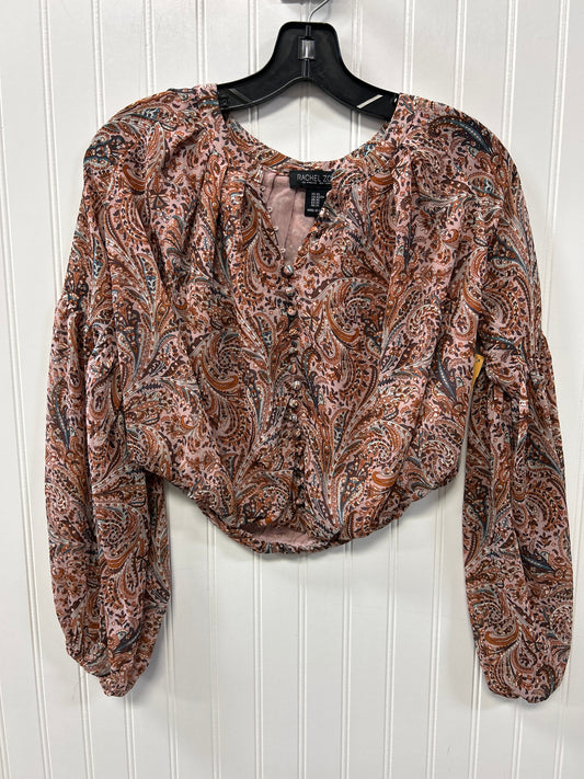 Blouse Ls By Rachel Zoe In Paisley Print, Size:Xs