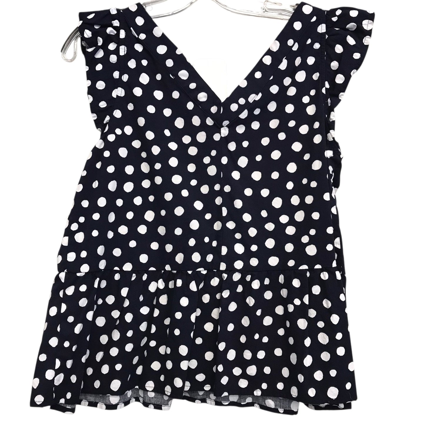Top Sleeveless By Loft In Polkadot Pattern, Size:M