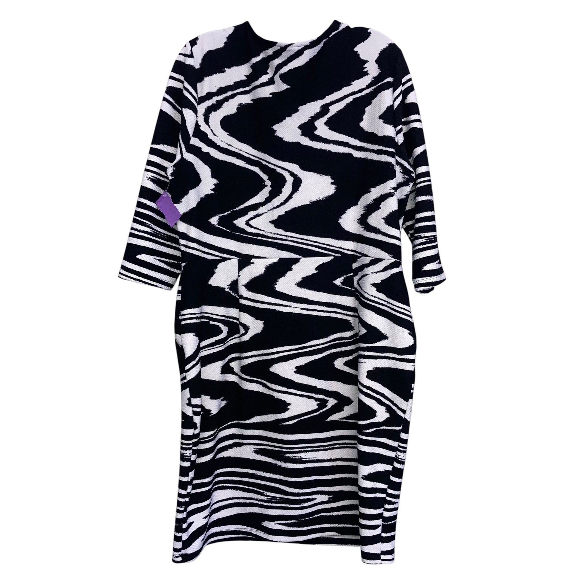Dress Work By Cato In Black & White, Size:Xl Dress Work By Cato In Black & White, Size:Xl