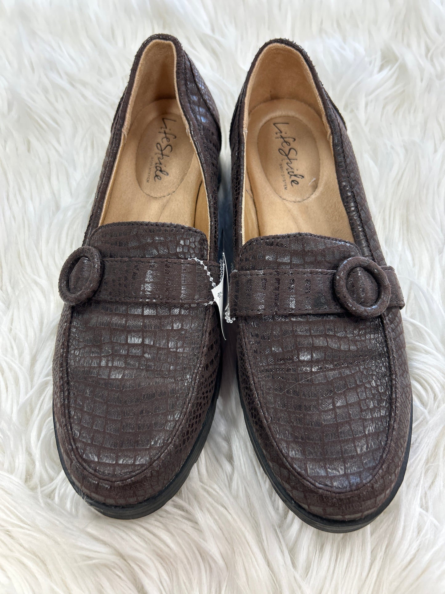 Shoes Flats By Life Stride In Brown, Size:8