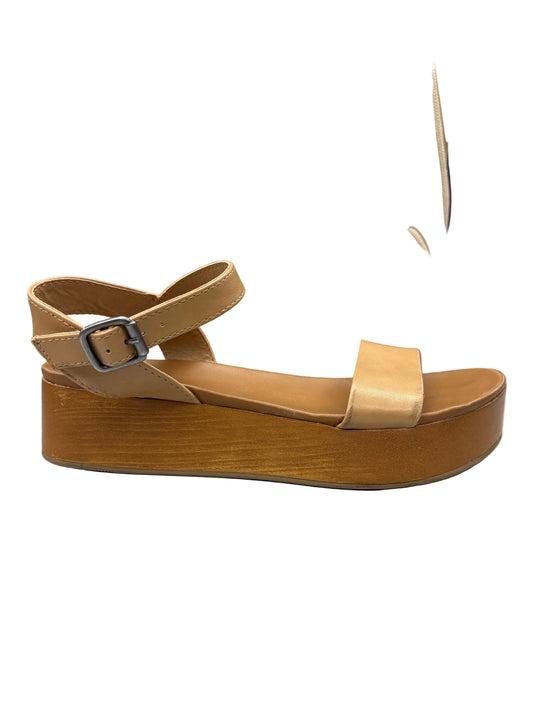 Sandals Heels Platform By American Eagle In Tan, Size: 7