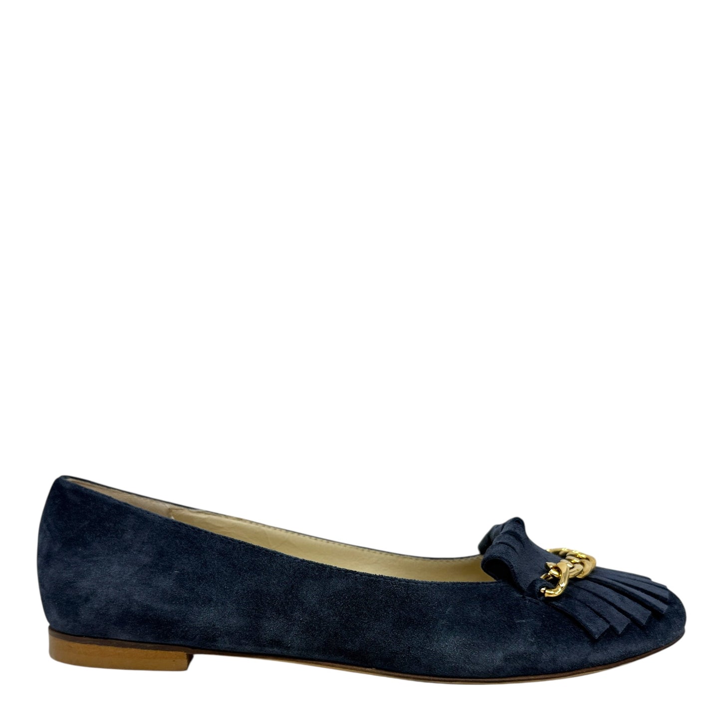 Kiltie & Chain Smoking Slippers By Skylar Blake In Navy, Size: 7.5