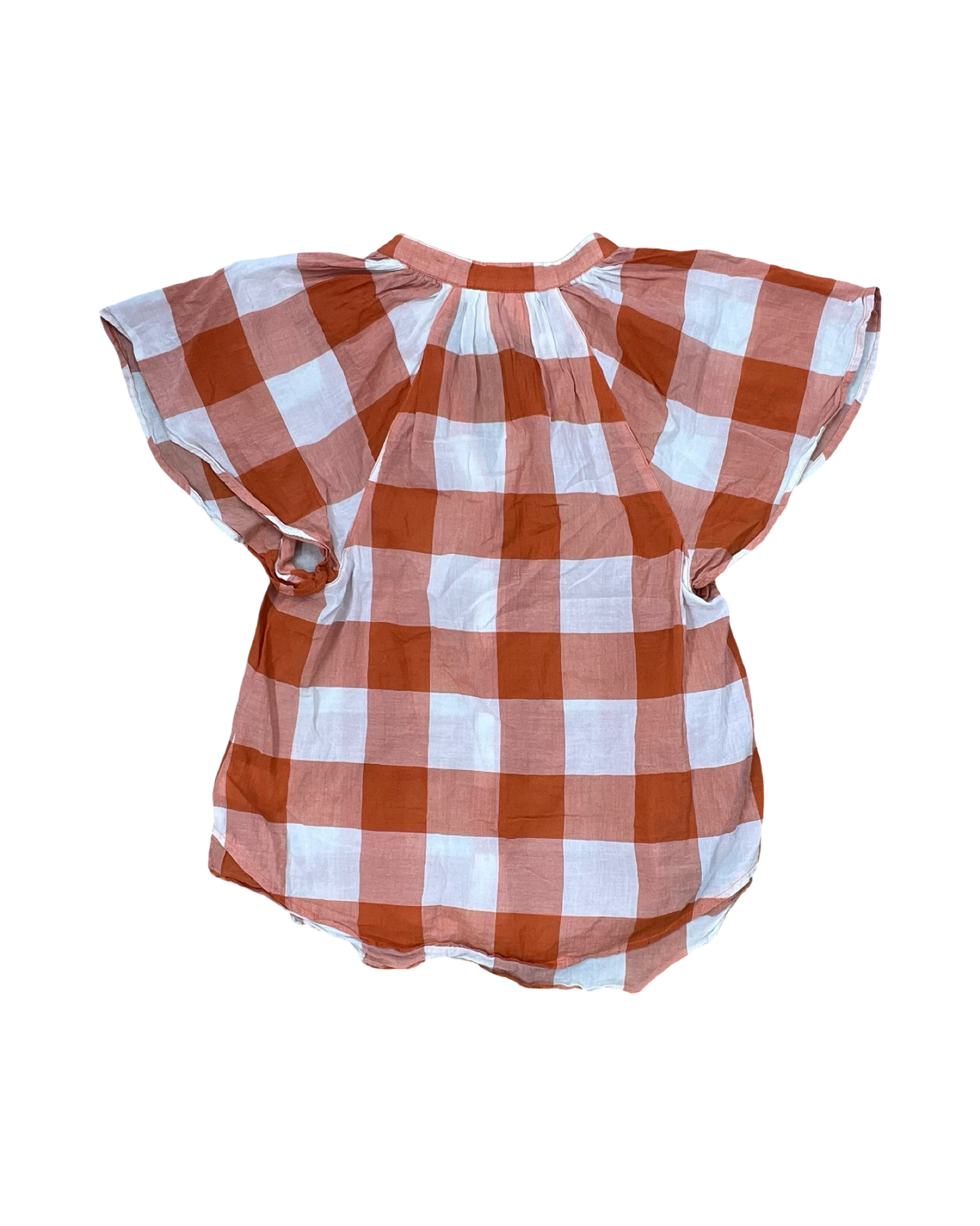 Blouse Ss By Maeve In Orange & White, Size:Xs