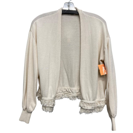 Sweater Cardigan By Loft In Cream, Size:M
