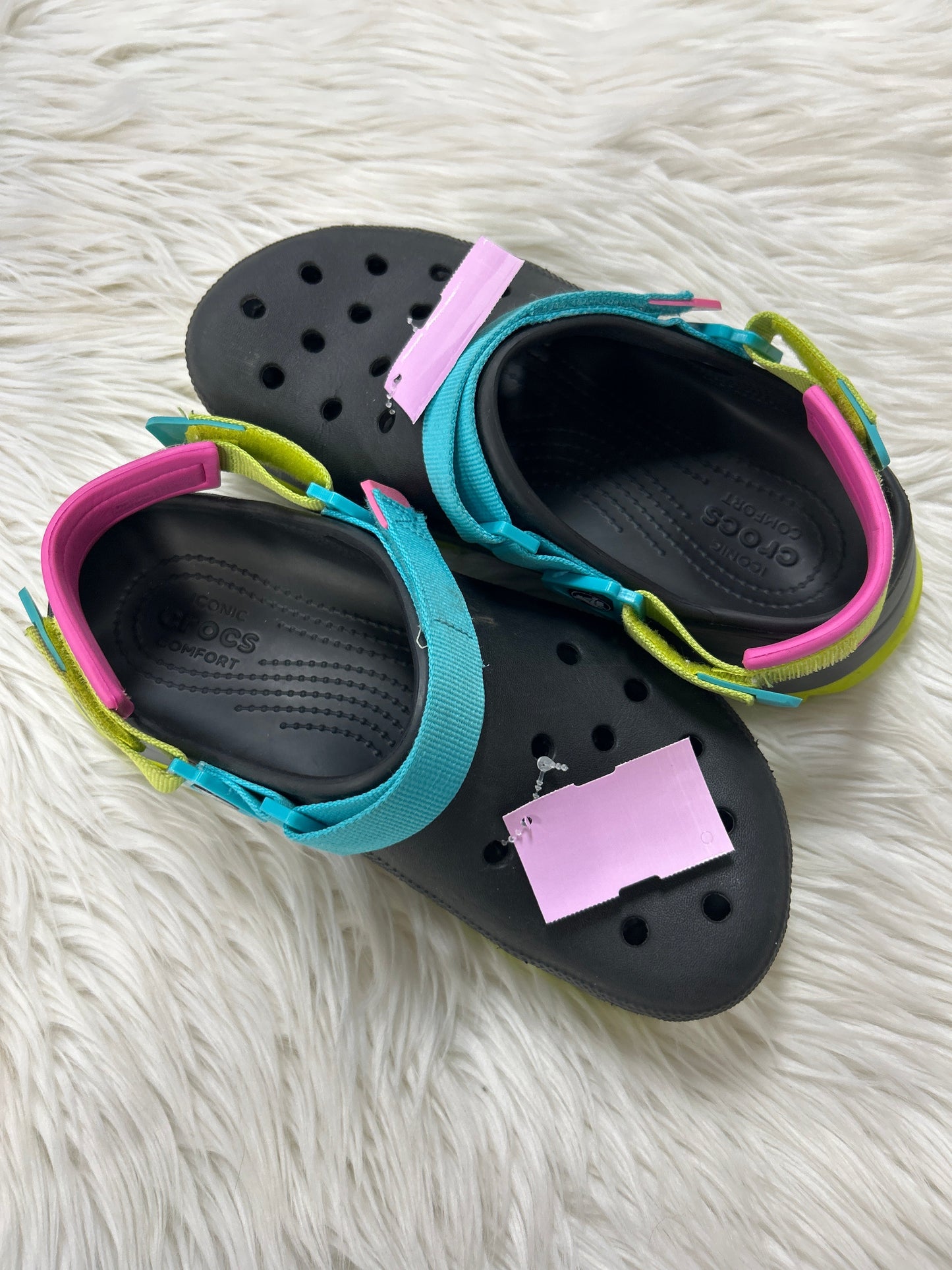 Shoes Heels Platform By Crocs In Black, Size:9