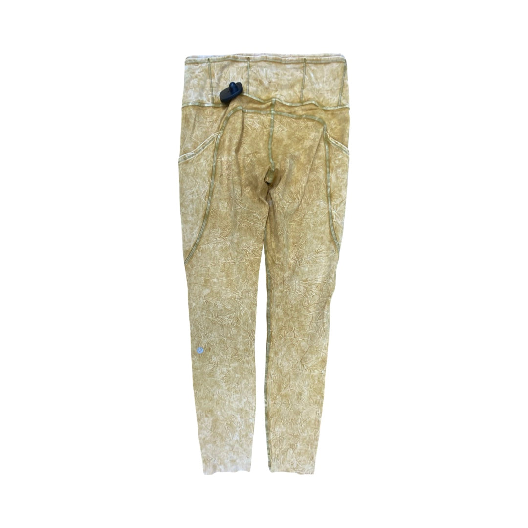 Athletic Leggings By Lululemon In Yellow, Size:6