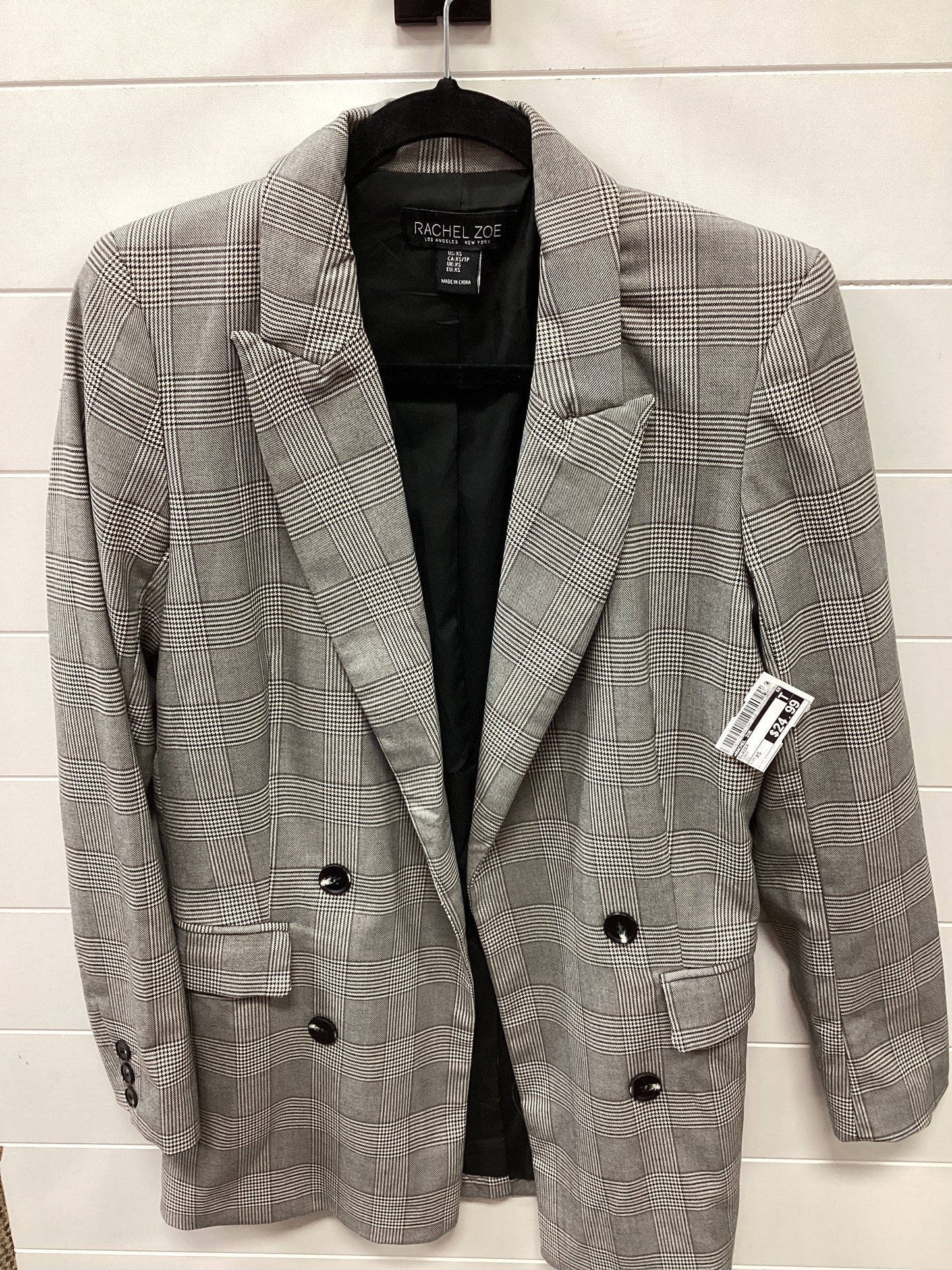 Blazer By Rachel Zoe In Grey, Size:Xs