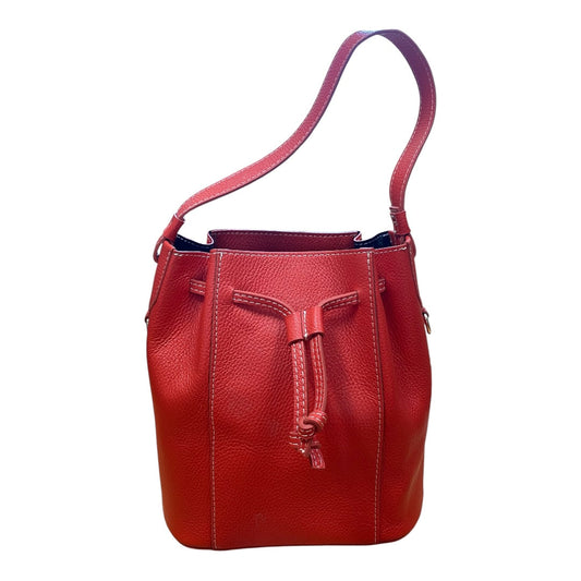Handbag Leather By Cmb In Orange, Size:Medium