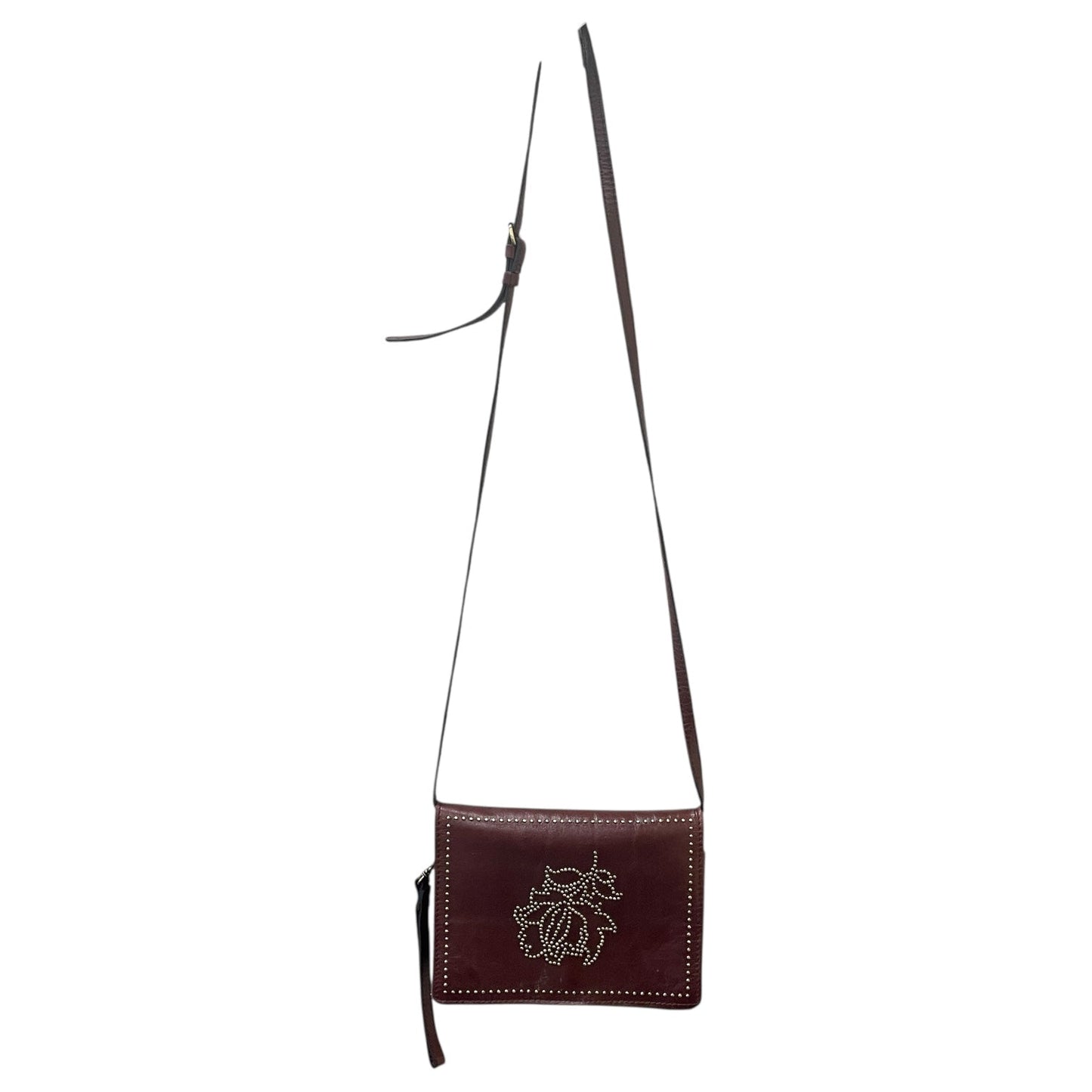 Crossbody Designer By Patricia Nash In Maroon, Size:Medium