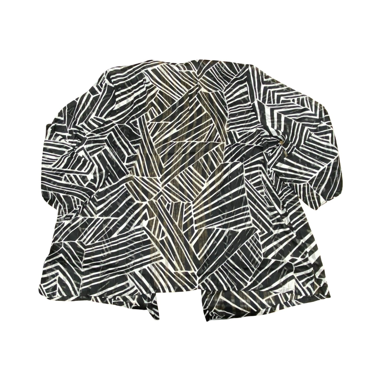 Cardigan By Chicos In Black & White, Size:2X