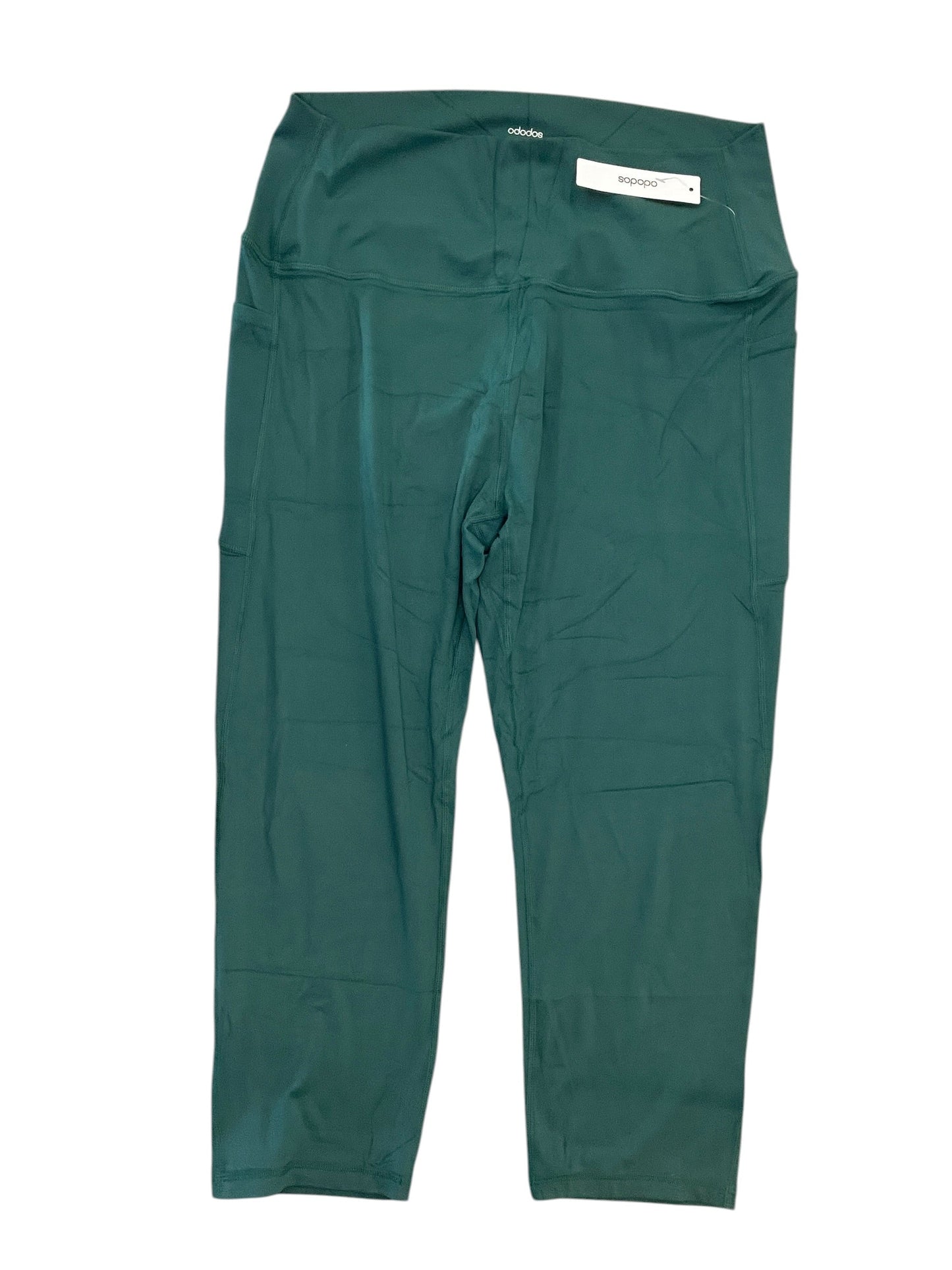 Athletic Leggings By Ododos In Green, Size:Xxl