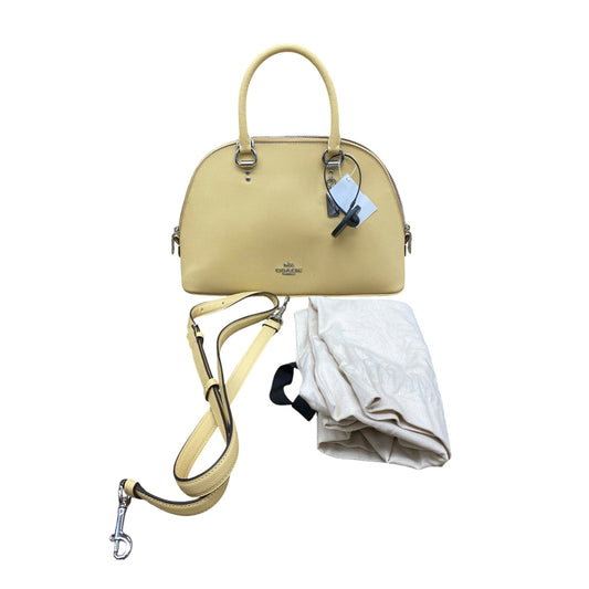Handbag Designer By Coach In Yellow, Size:Small