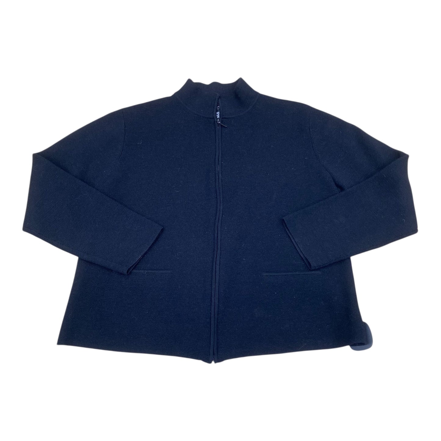 Sweater Cardigan Designer By Eileen Fisher In Black, Size:Mp