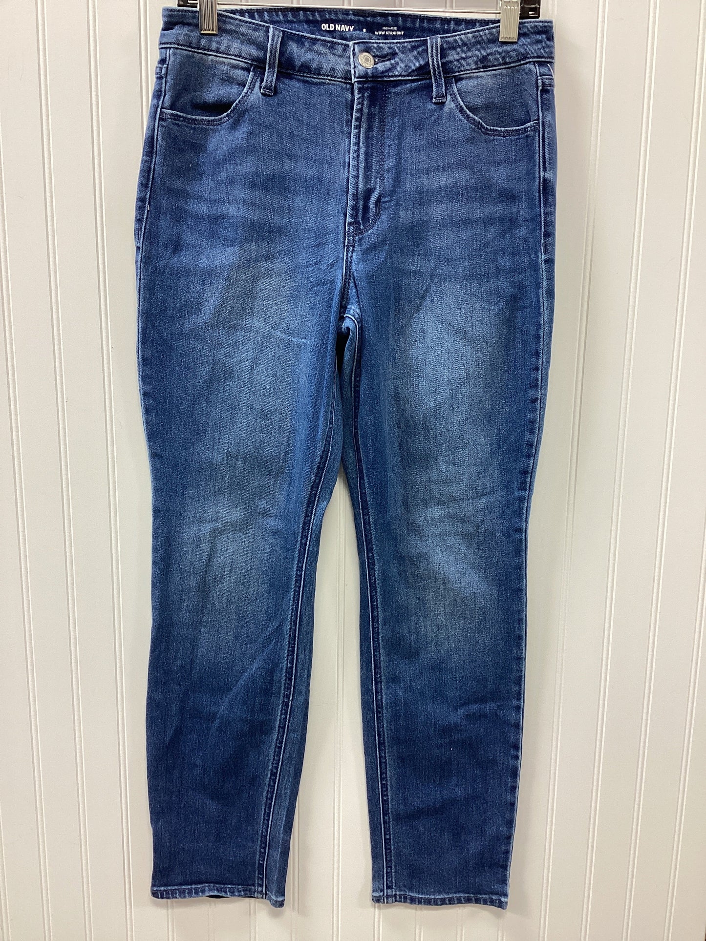 Jeans Straight By Old Navy In Blue Denim, Size:8