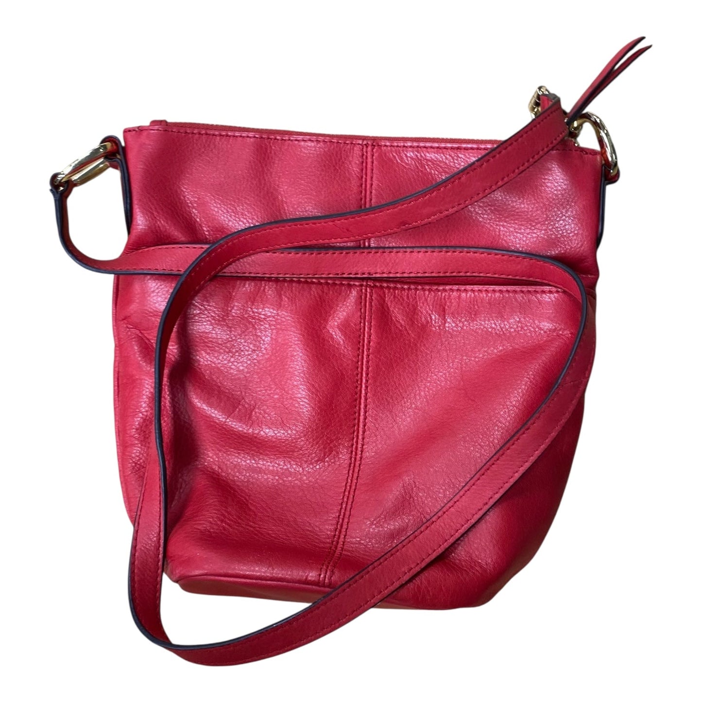 Crossbody Leather By B. Makowsky In Red, Size:Medium