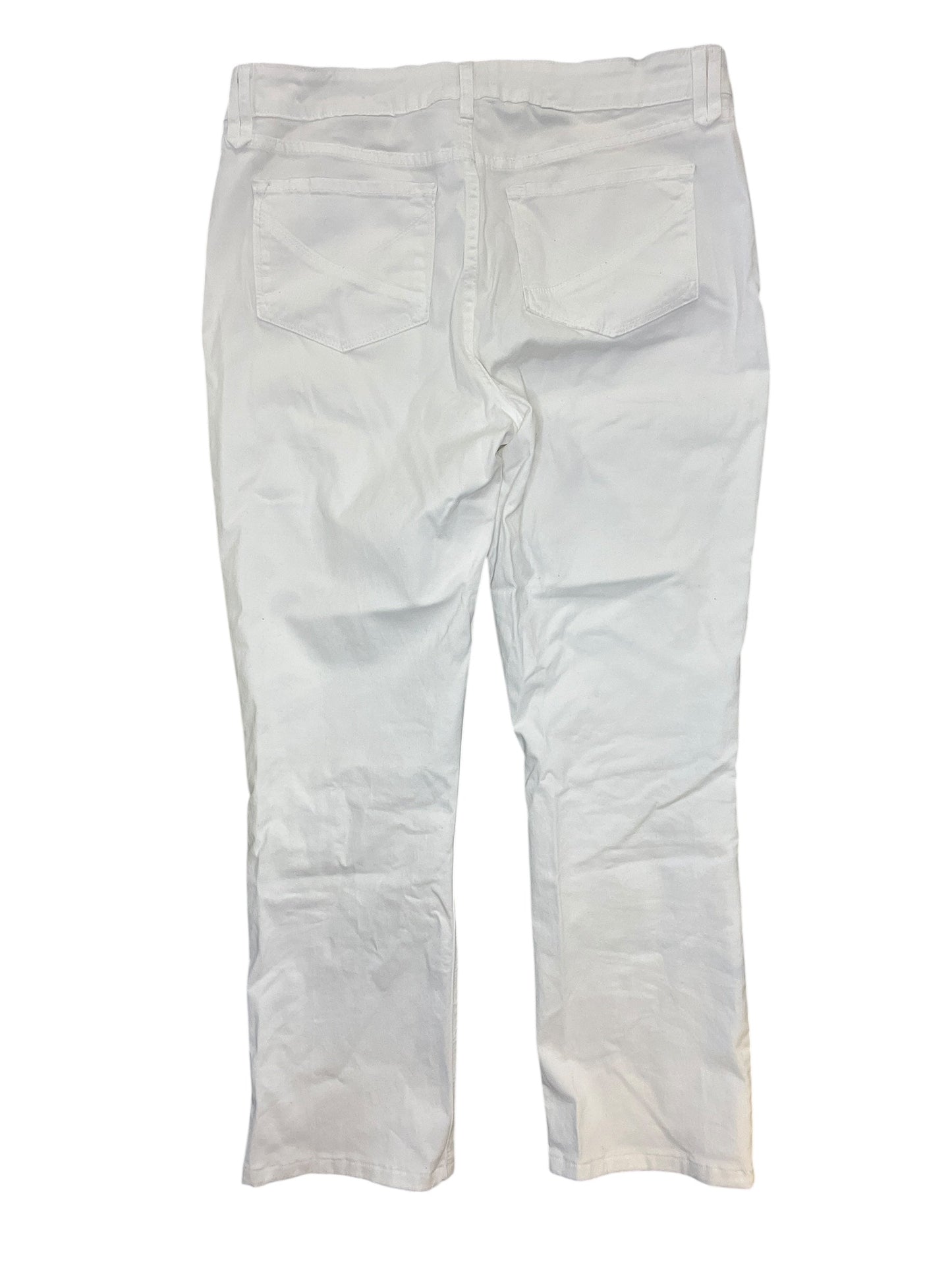 Jeans Straight By Not Your Daughters Jeans In White Denim, Size:12
